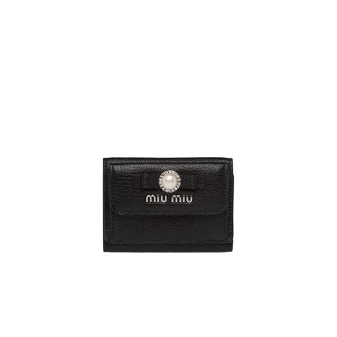 miu miu madras short wallet|Small Madras leather wallet Black .